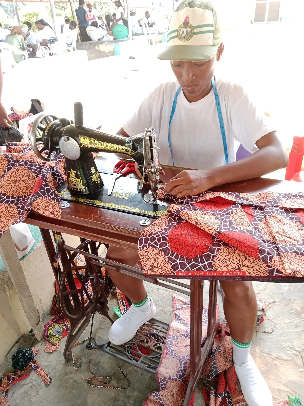 Machine sewing practice