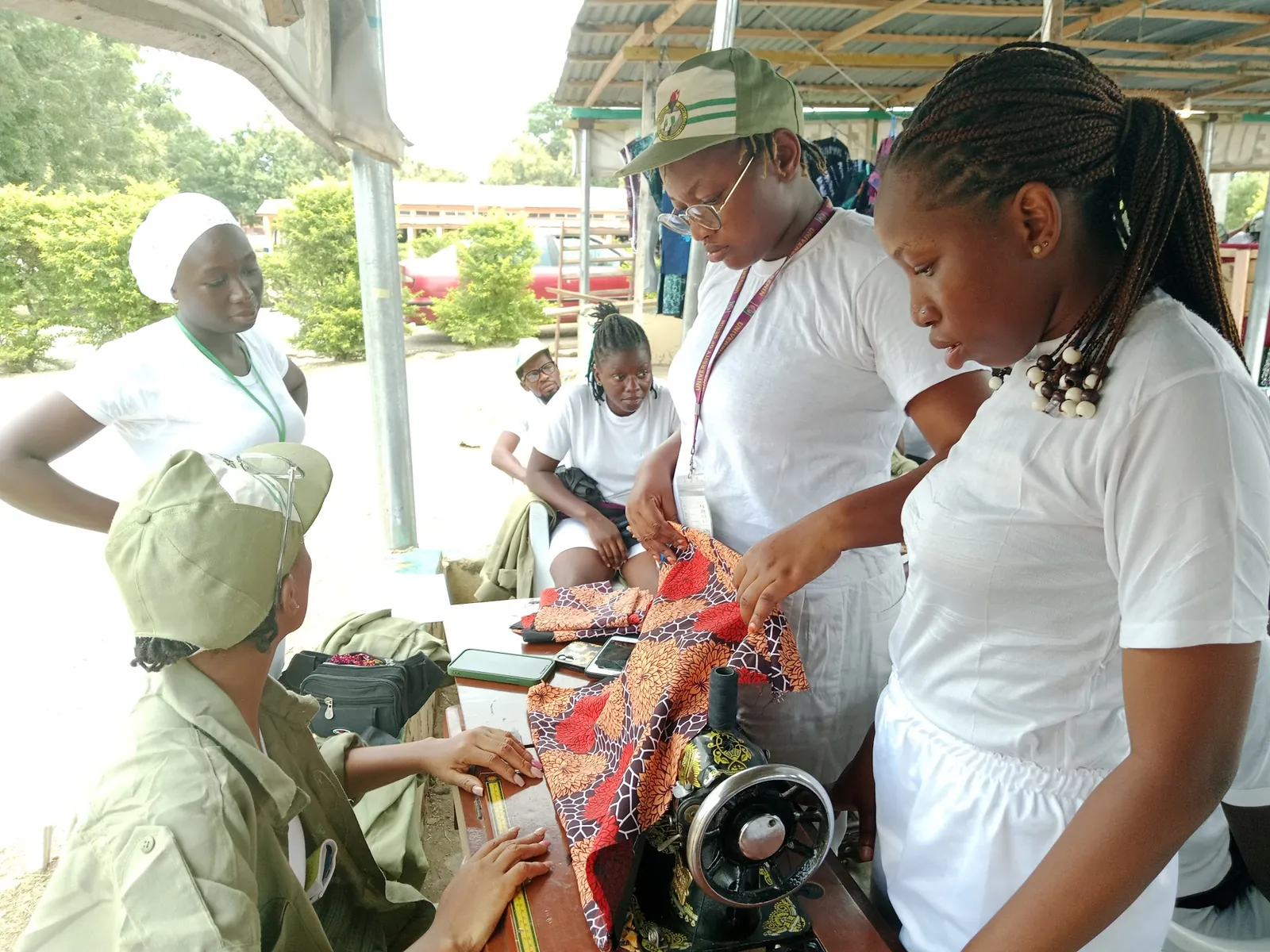 Instructor guiding corps members