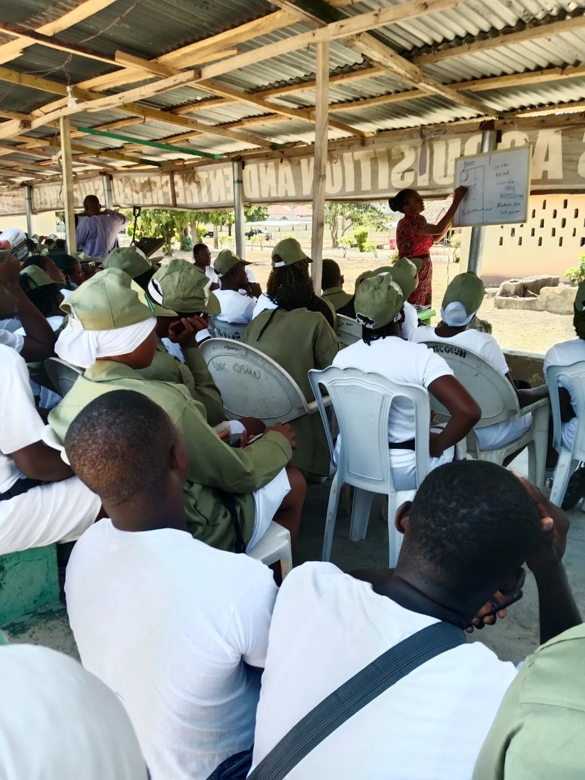 Corps members at a skills lecture