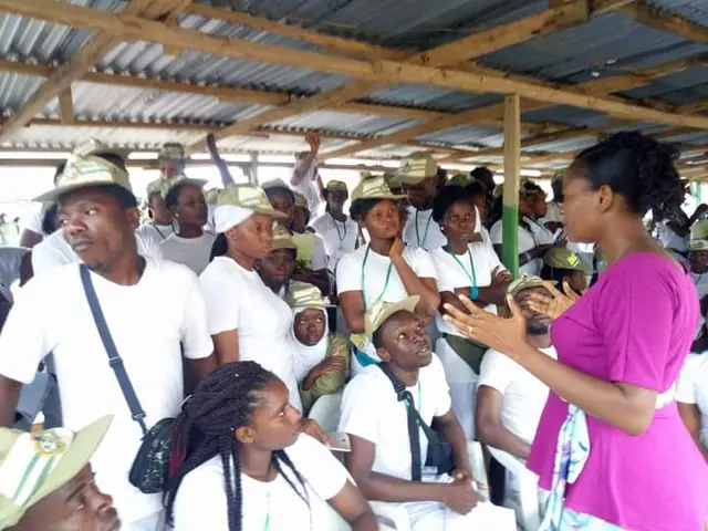 Corps members at a Nikjade tailoring skills session